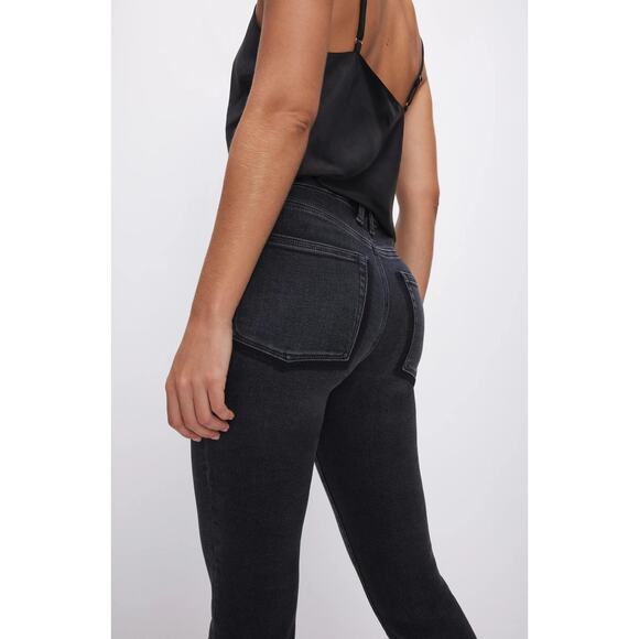 Good American Good Classic Chewed High Waist Ankle Skinny Jeans Black 10 / 30 - Picture 8 of 13